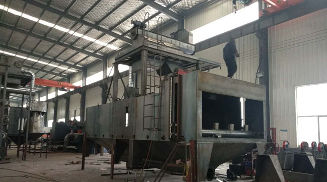 通過式拋丸機(jī)生產(chǎn)現(xiàn)場(chǎng)圖